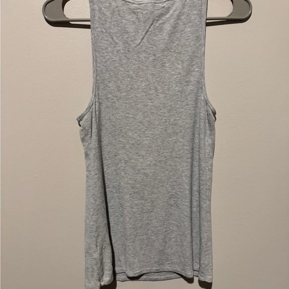 Express Heather Gray Buttoned Tank Top - Picture 4 of 4